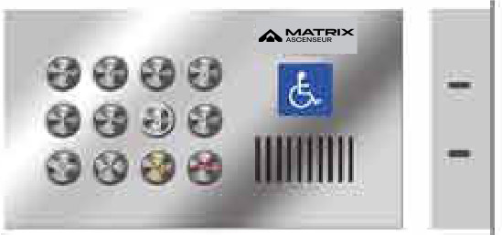 Commande accessible horizontale — Vue du modèle